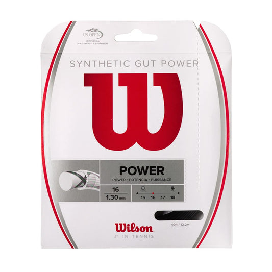 Wilson Gut Power 12,2 mètres, Noir, 1,30 mm