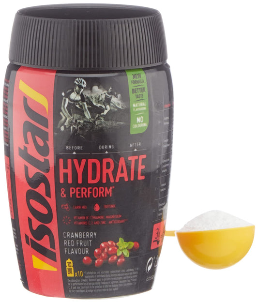 Isostar Hydrate & Perform Iso Drink - 400 g de poudre isotonique - Canneberge (1x400g)