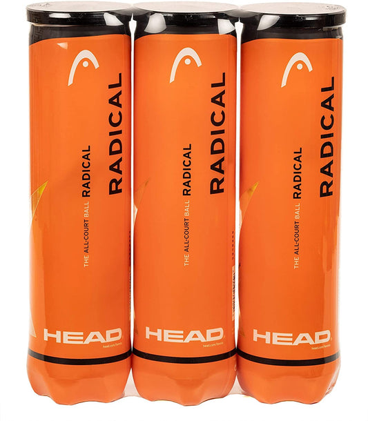 HEAD 3xTUBE Radical, (12 balles), l'emballage peut varier